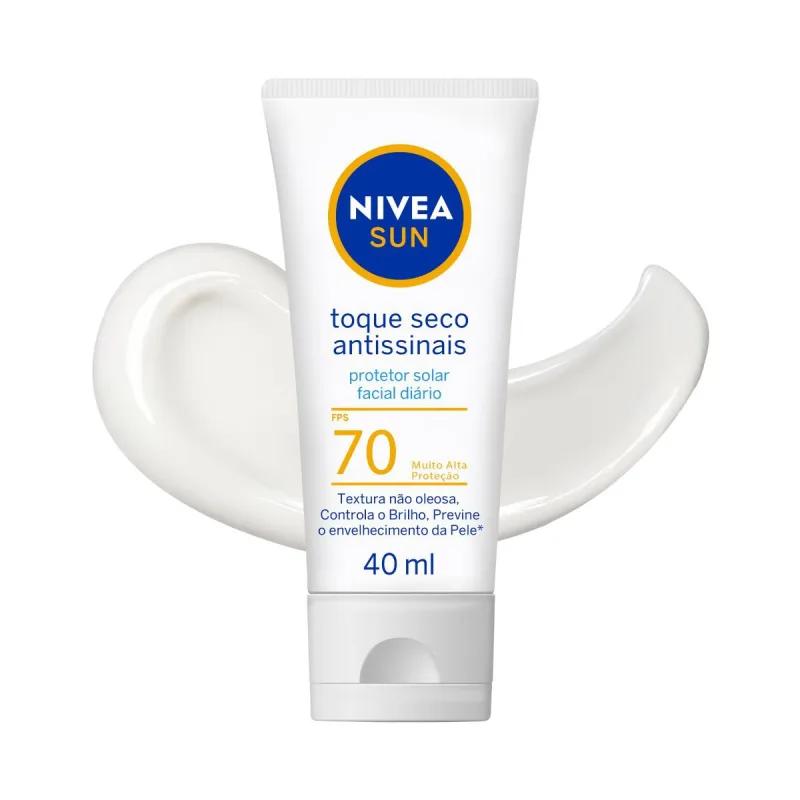 Protetor solar Nívea toque seco anti sinais 40ml - Nivea