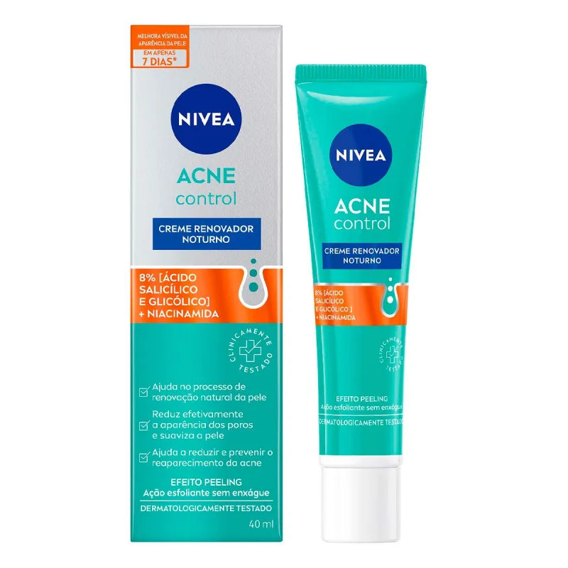 Creme Facial Nivea Acne Control Renovador Noturno 40ml - Nivea