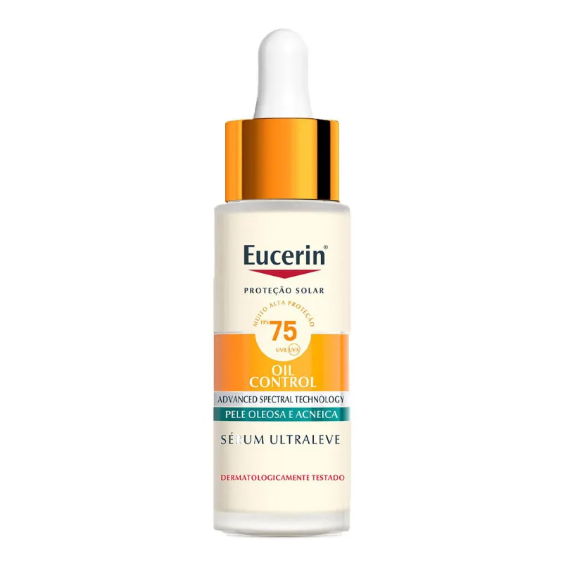 Protetor Solar Facial Eucerin Oil Control Sérum Ultraleve FPS75 30ml - Eucerin