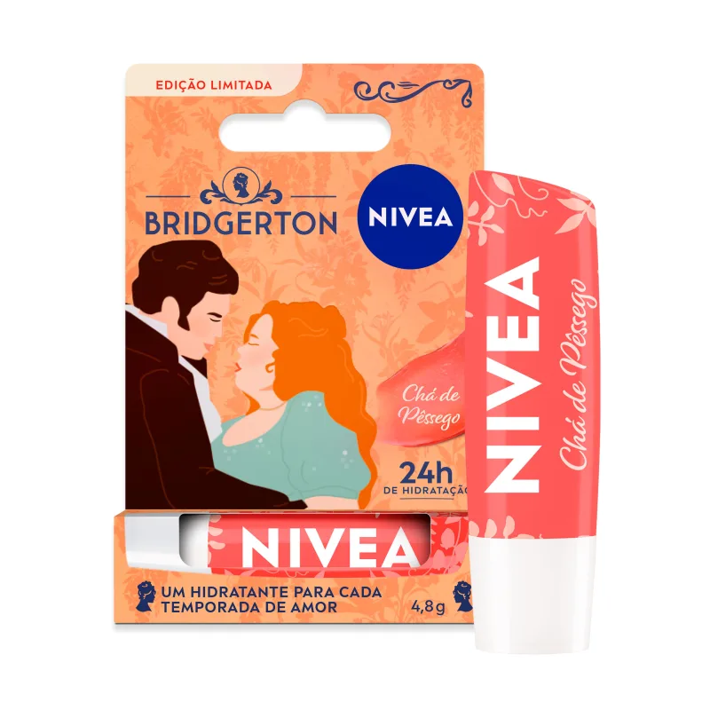 Hidratante Labial Nivea Bridgerton Chá de Pêssego 4,8g - Nivea