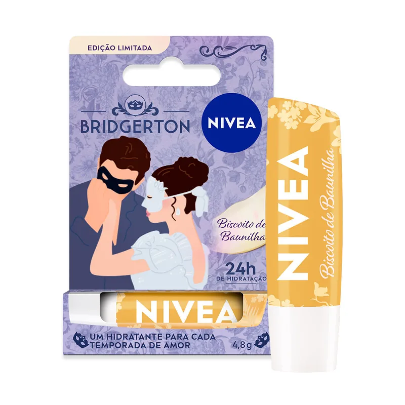 Hidratante Labial Nivea Bridgerton Biscoito de Baunilha 4,8g - Nivea
