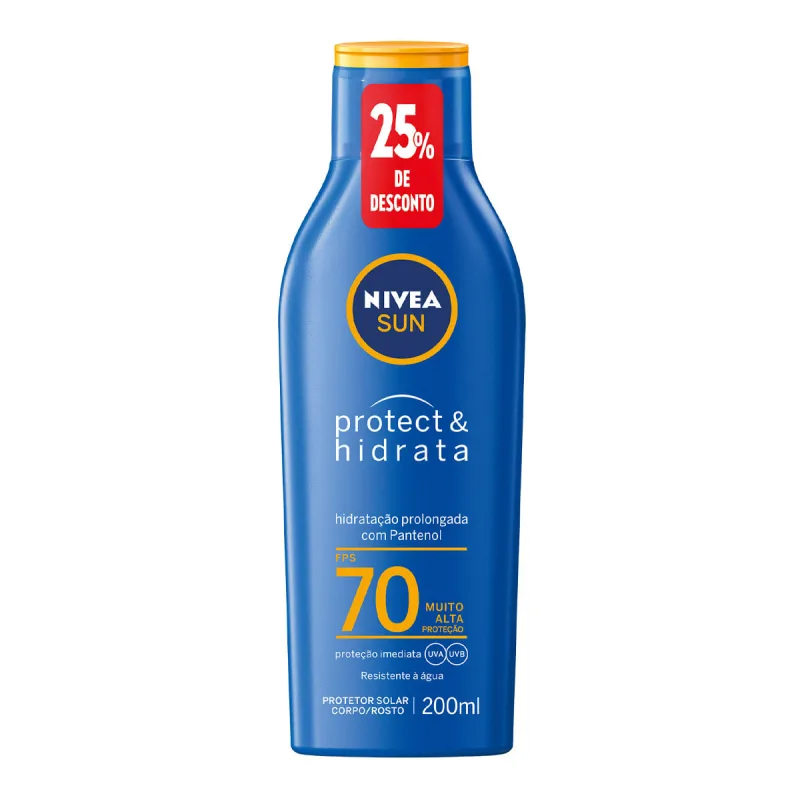 Protetor Solar Nivea Sun Protect & Hidrata Fps70 200ml - 25% OFF - Nivea