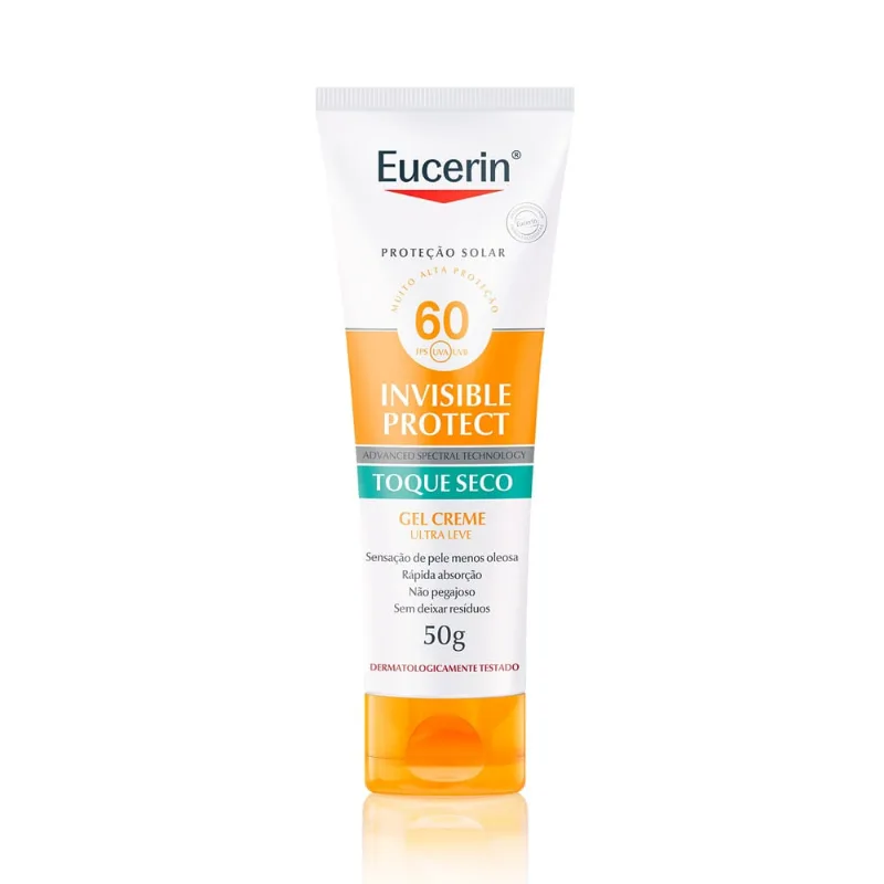 Protetor Solar Gel Creme Invisible Protect Eucerin Toque Seco 50g