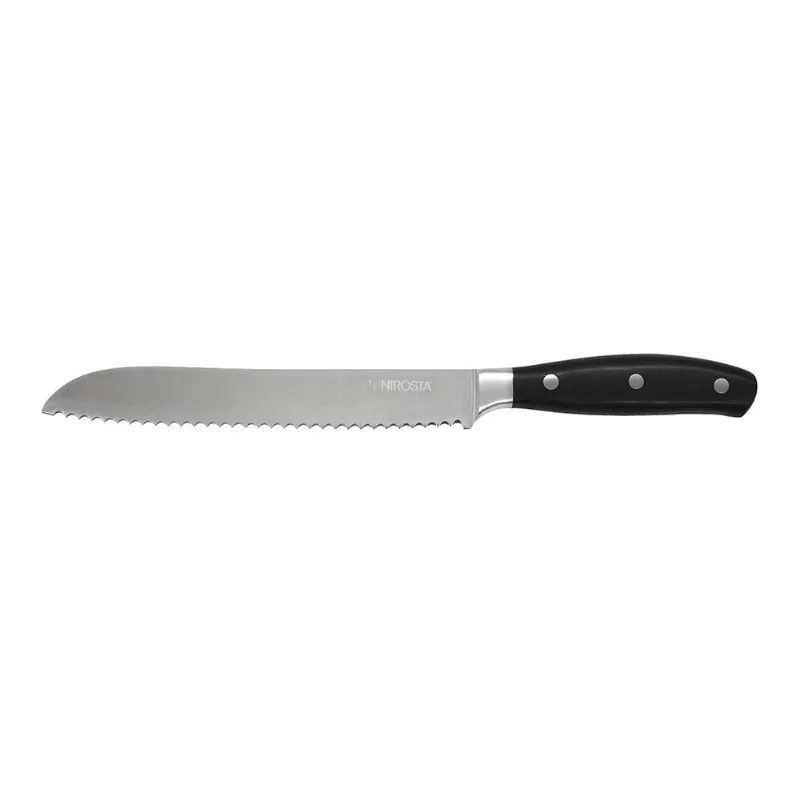Faca para pão Fackelmann Nirosta em inox 33cm preta