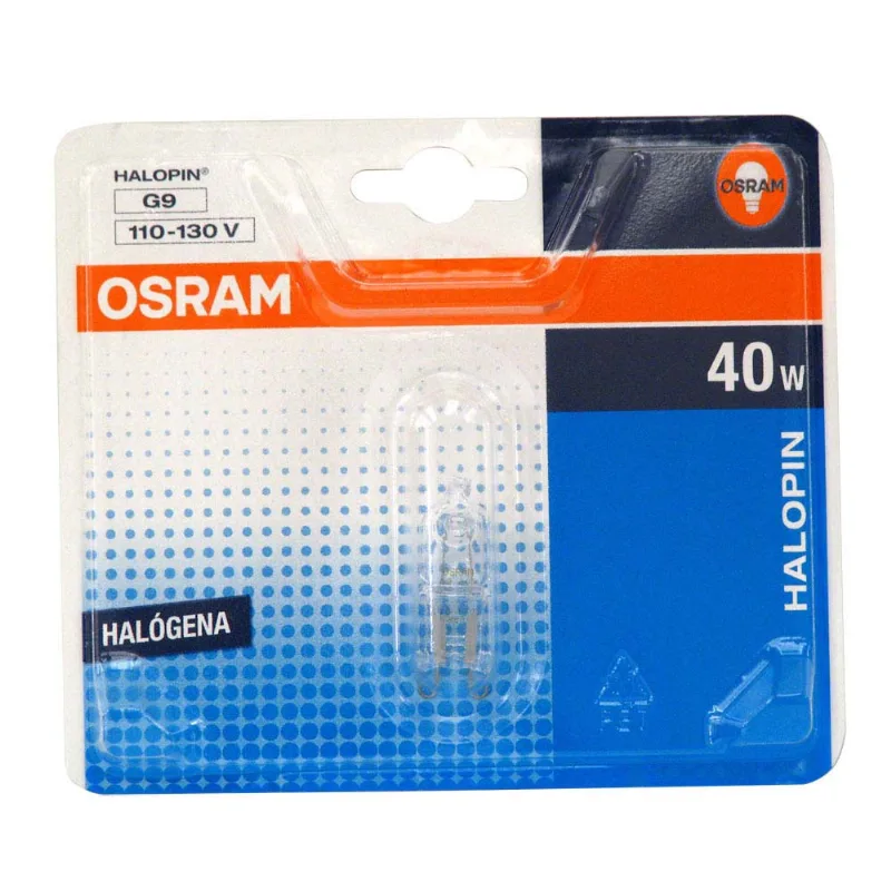 Lâmpada halógena Halopin 127V 40W 2700K clara amarela Osram