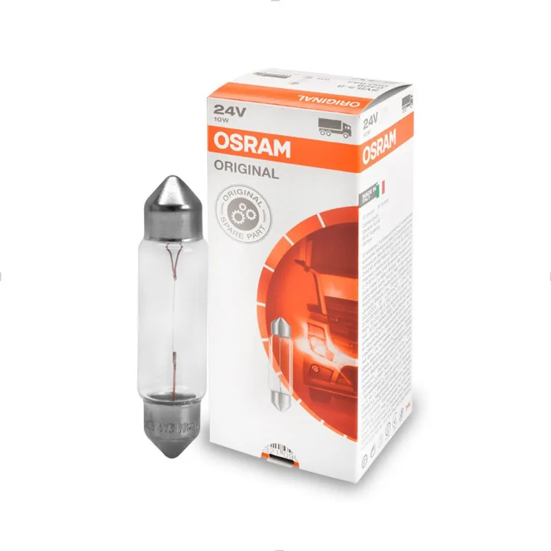 Lâmpada Torpedo 42mm C10W 3200K 24V 10W - Original 6429 Osram