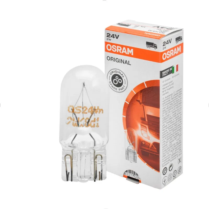 Lâmpada Pingão W2W 24V 2W Luz Branca - Original 2840 Osram