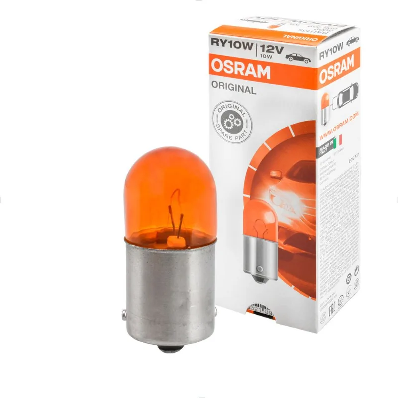 Lâmpada Osram RY10W Luz Âmbar com Base BAU15s Standard Original Line 5009 Osram