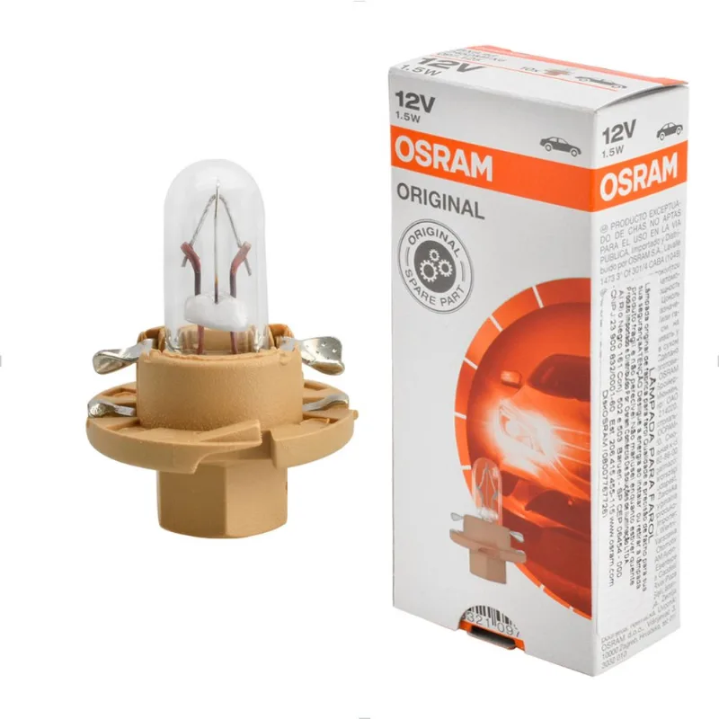 Lâmpada Painel BX8,4d 12V 1,5W Bege - Original 2452 MFX6 Osram