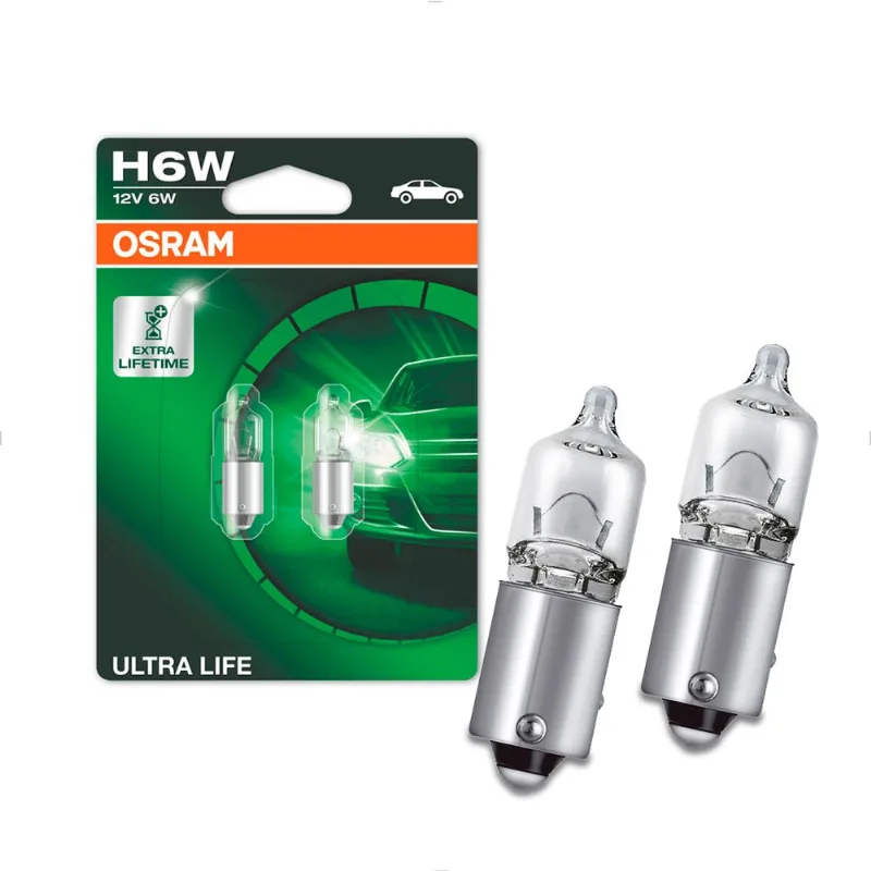 Lâmpada H6W 1 Polo 3200K 12V 6W Branca - Ultra Life 64132ULT Osram