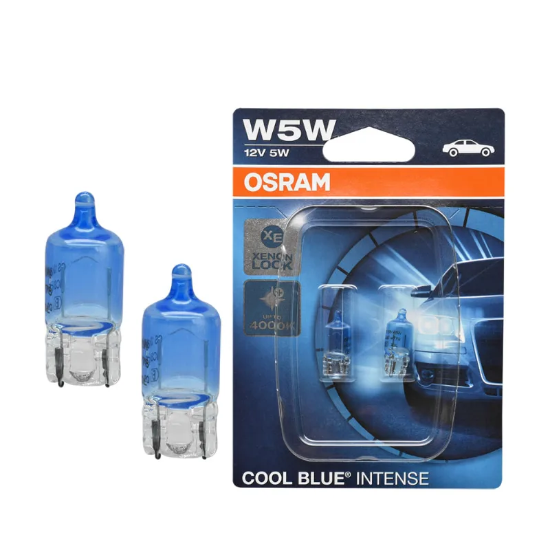 Lâmpada Pingão W5W 4000K 12V 5W - Cool Blue Intense 2825HCBI Osram