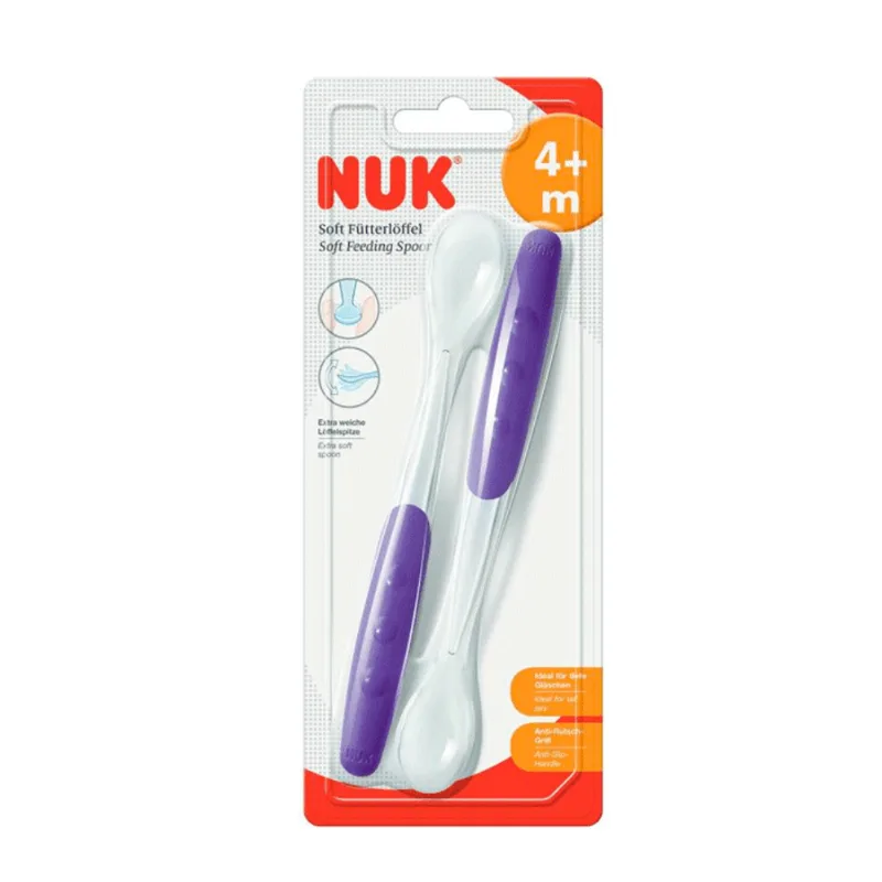 Kit 2 Colheres de Silicone Super macias Roxa - NUK