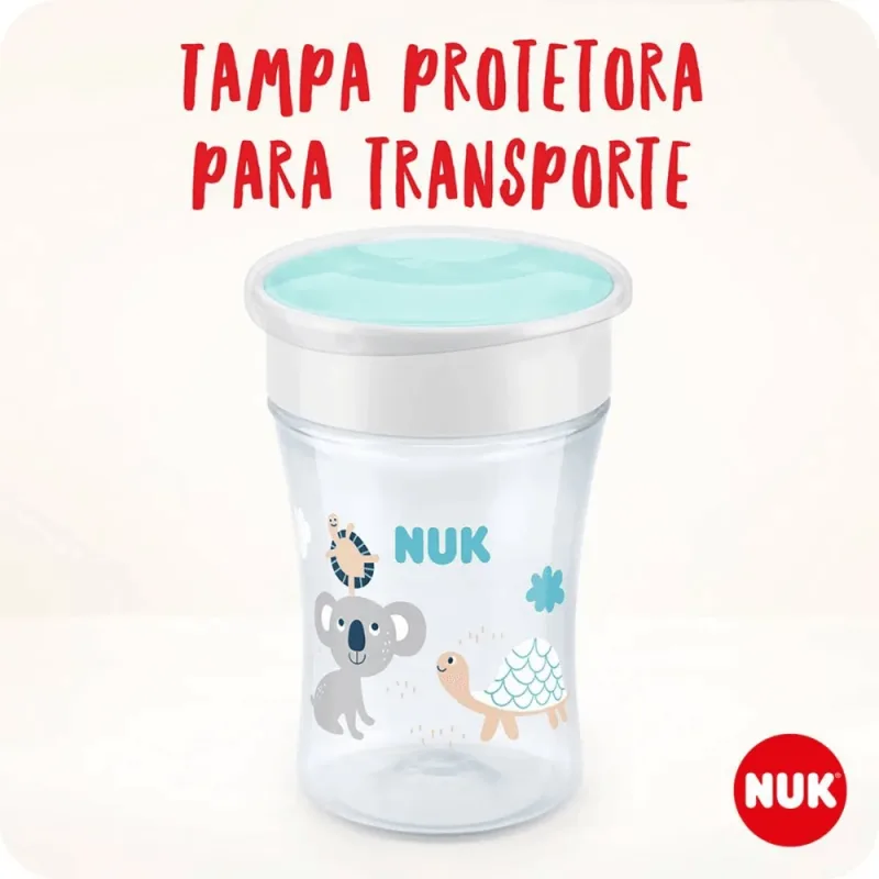 Copo de Transição NUK Evolution Magic Cup 360º +8 meses Antivazamento Azul 230ml 1 Unidade - Nuk