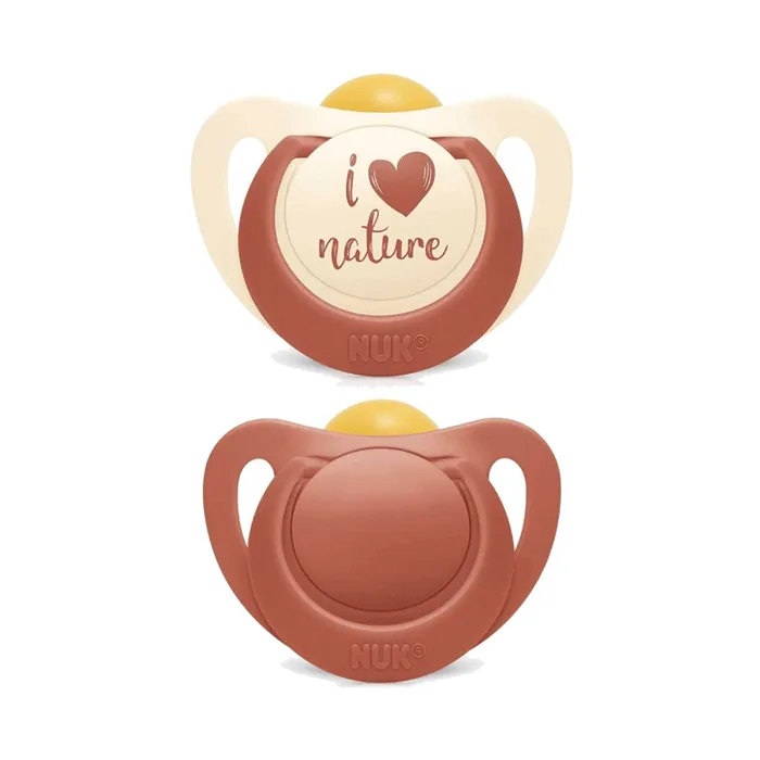 Kit 2 Chupetas For Nature Latex 0-6 Meses Marrom - NUK - Nuk