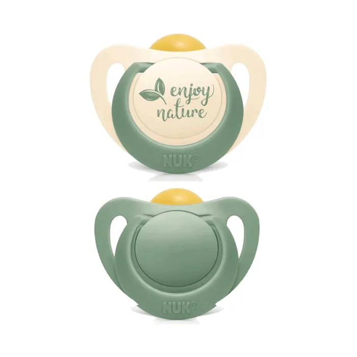 Kit 2 Chupetas For Nature Latex 6m+ Verde  - NUK - Nuk