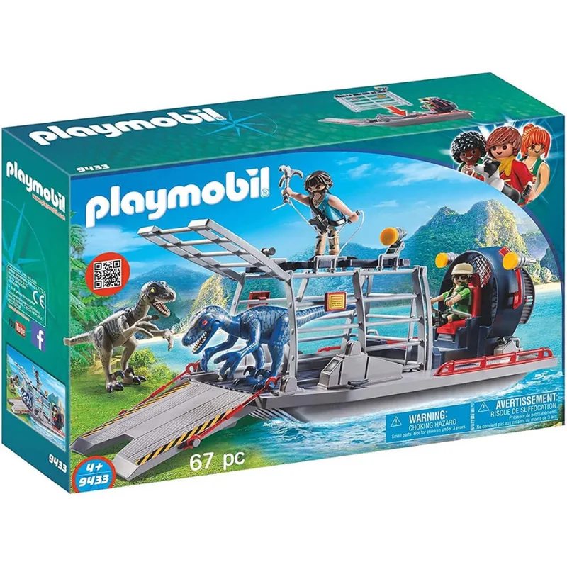 Playmobil Lancha Inimiga com Raptor
