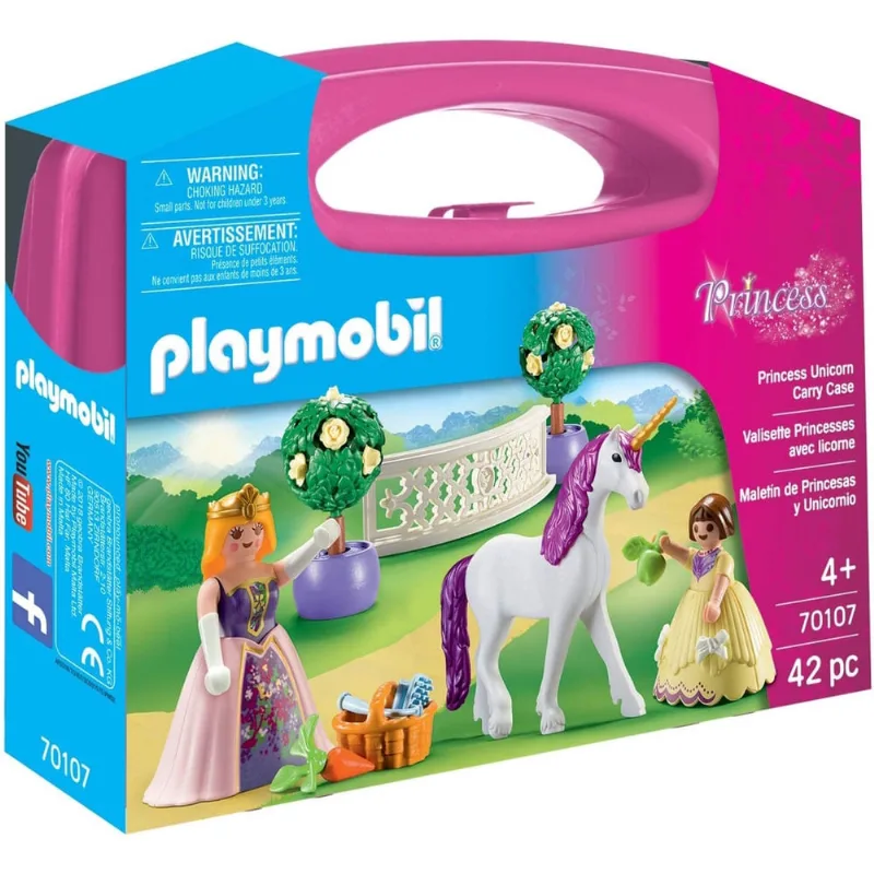 Estojo de Transporte de Unicórnio Princesa playmobil, com Acessórios