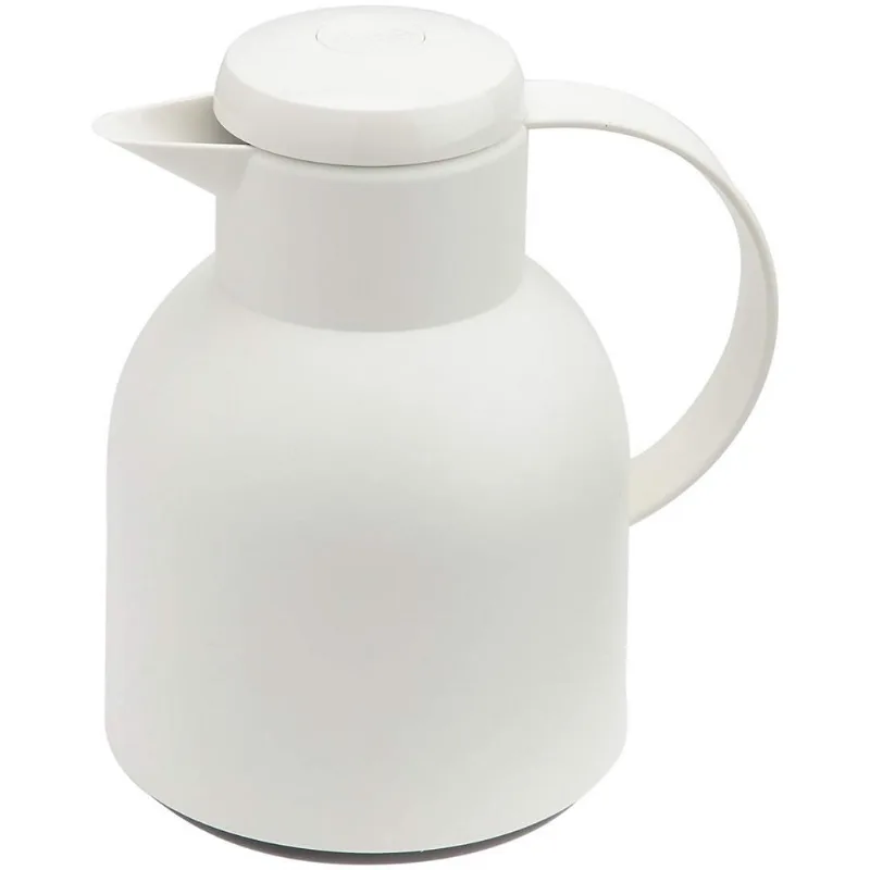 Garrafa Térmica de 1 Litro Quick Press Opaque Samba Emsa Branca