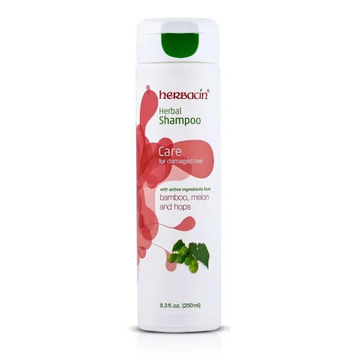 Herbacin Herbal Shampoo Care For Damaged Hair Dispenser 250ml - HERBAL