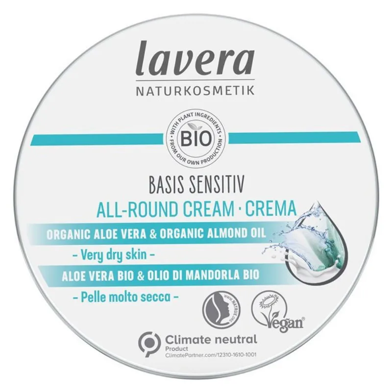 Creme Lavera Basis Sensitiv All-Round com Aloe Vera e Amêndoa