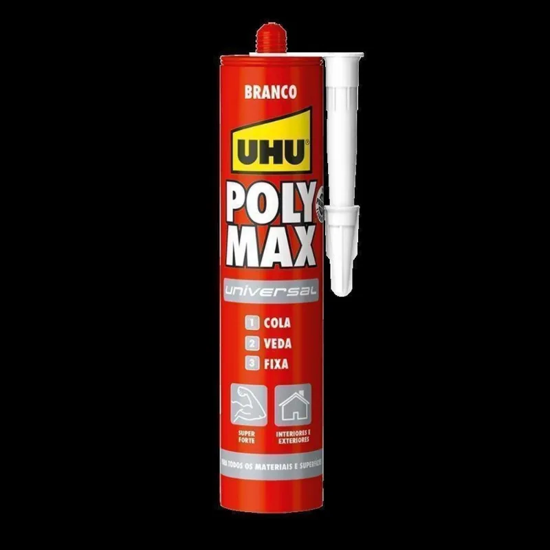 Cola e Veda e Fixa Multi Superfícies Adere Poly Max Universal Branco 465g