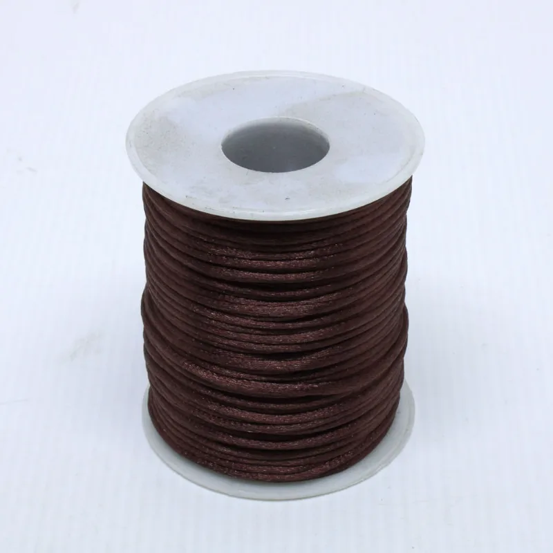Carretel De Fio 02Mm Em Cetim Com 50 Metros 243 - Marrom