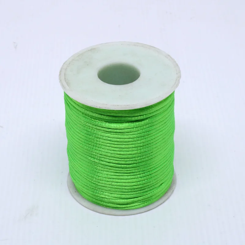 Carretel De Fio 02Mm Em Cetim Com 50 Metros A313 - Verde Folha