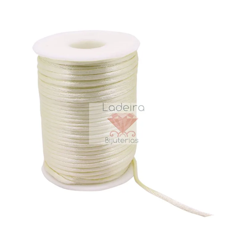 Carretel De Fio 02Mm Em Cetim Com 50 Metros 801 - Branca