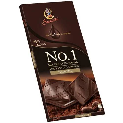 Barra De Chocolate 85 Cacau St Domingo Sarotti 100g - YULO TOYS INC