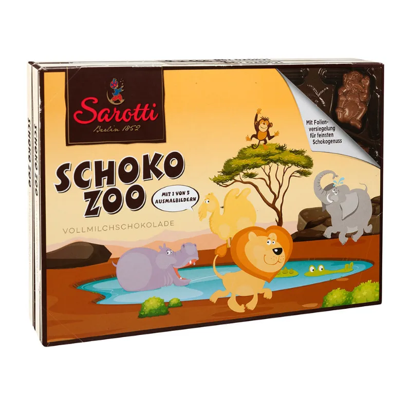 Chocolate Schoko Zoo Sarotti Pack com 2 Unidades 100g Cada