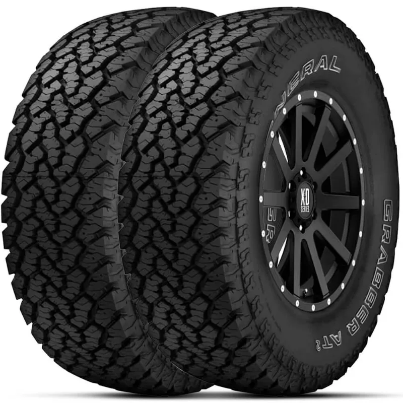 2 Pneu 35X12.50R17LT General by Continental Grabber AT2 119Q