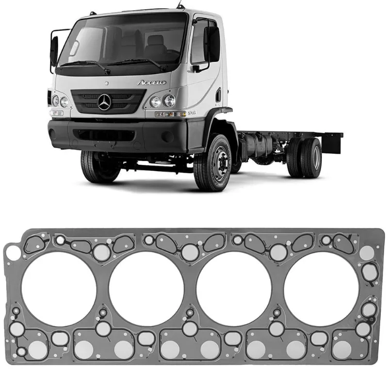 Junta Cabeçote Motor Mercedes Benz Accelo Atego Atron OM924 4.8 2012 a 2022 Elring 353512