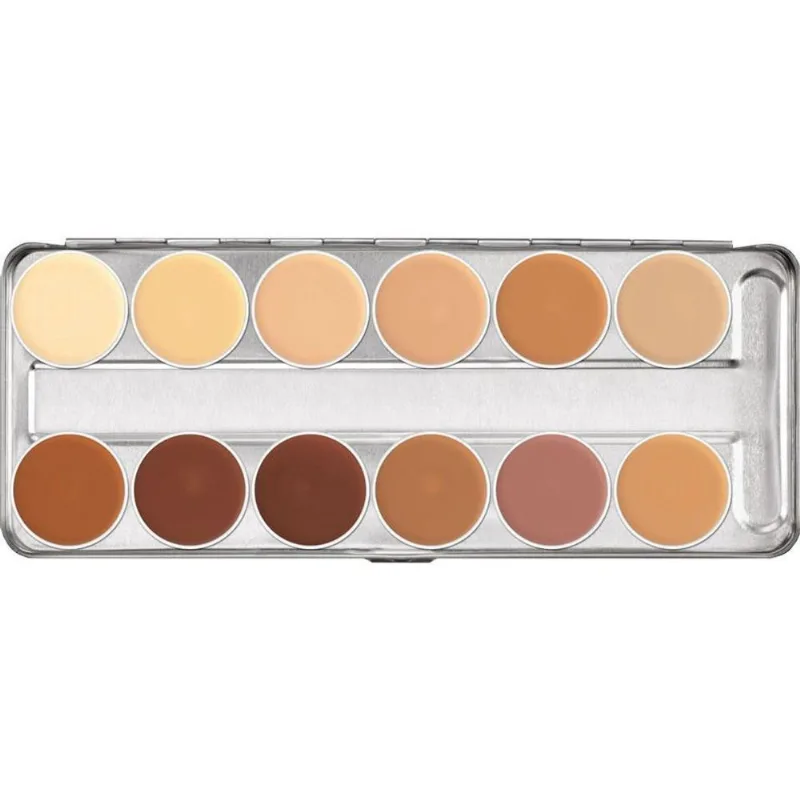 Kryolan Corretivo Dermacolor Paleta Brasil 12 Cores