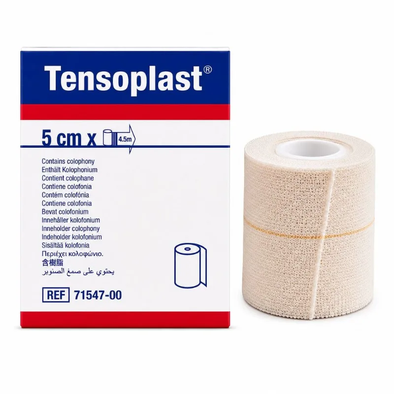 Bandagem Elástica Adesiva Tensoplast Compressiva Esportiva 5cmX4.5cm