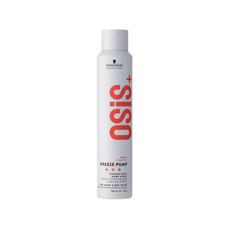 Spray de Fixação Forte 200ml Schwarzkopf OSIS+ para Cabelos Cacheados Vegano Proteção Térmica Schwarzkopf Pro Osis + Freeze Pump Forte Spray De Fix 200Ml