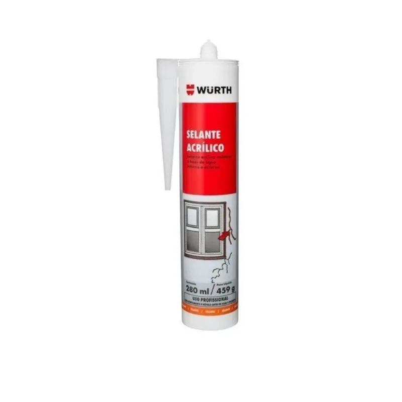 Selante Acrílico Anti Trincas E Fissuras Wurth 459g