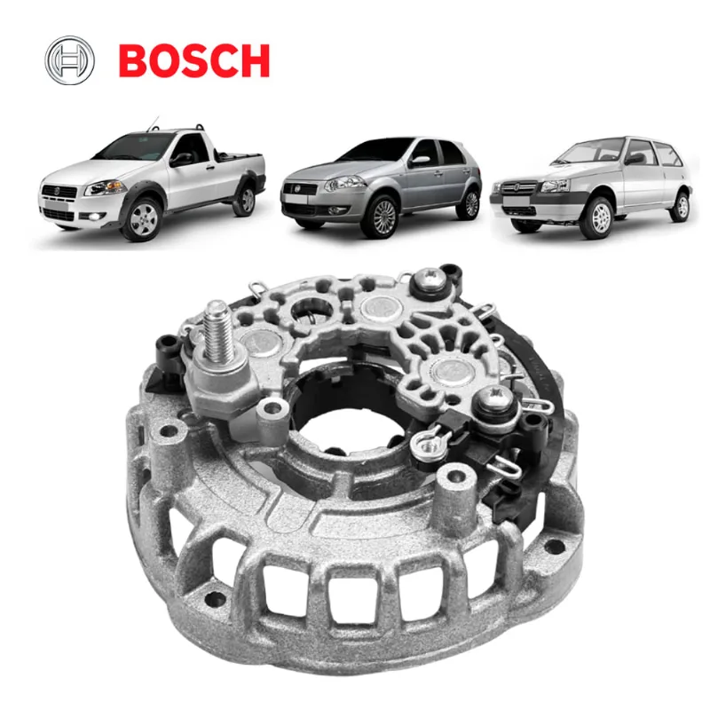 Mancal de Alternador 12V 110A Com Placa Retificadora Uno Evo Palio Siena 1.4 Strada 10/ Bosch