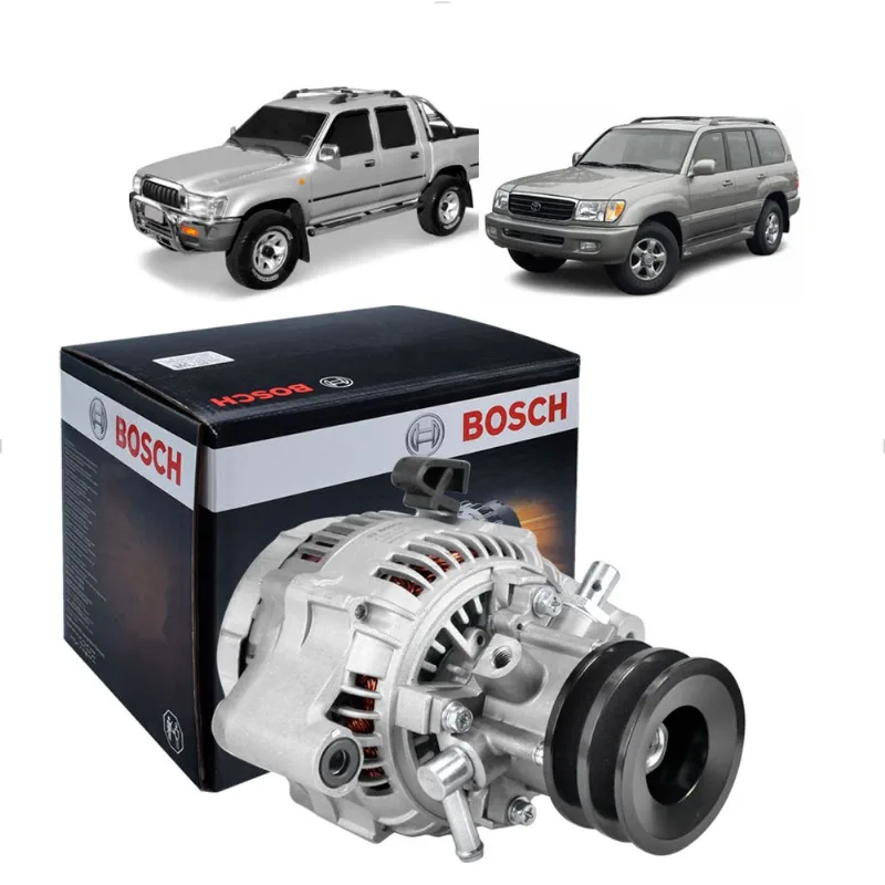 Alternador 12V 100A Com Bomba de Vácuo Hilux 3.0 Land Cruiser 3.0 V6 2001 Em Diante Bosch