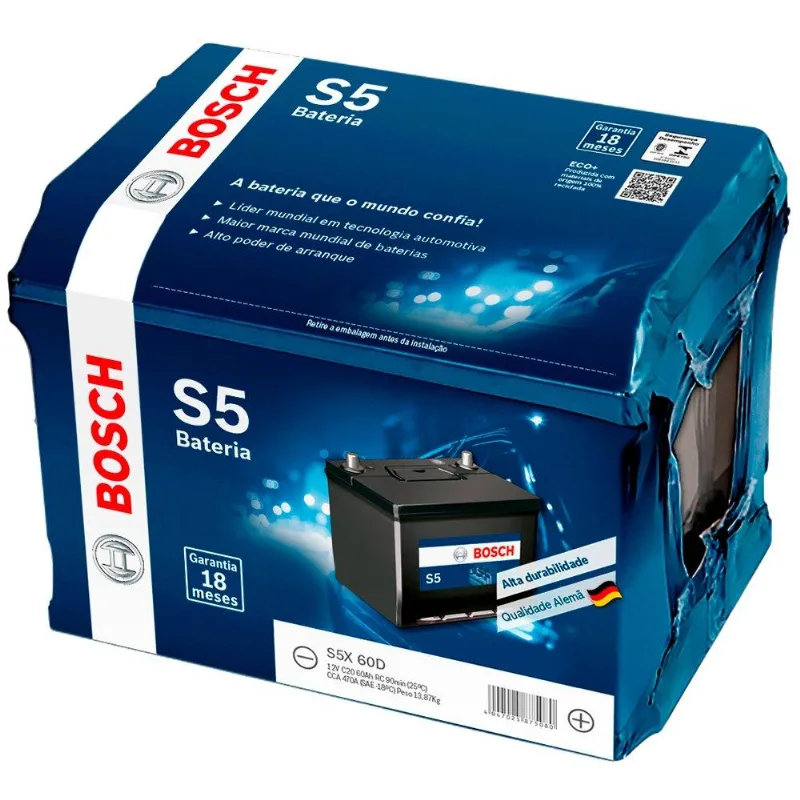 Bateria Carro S5 60a Lado Direito