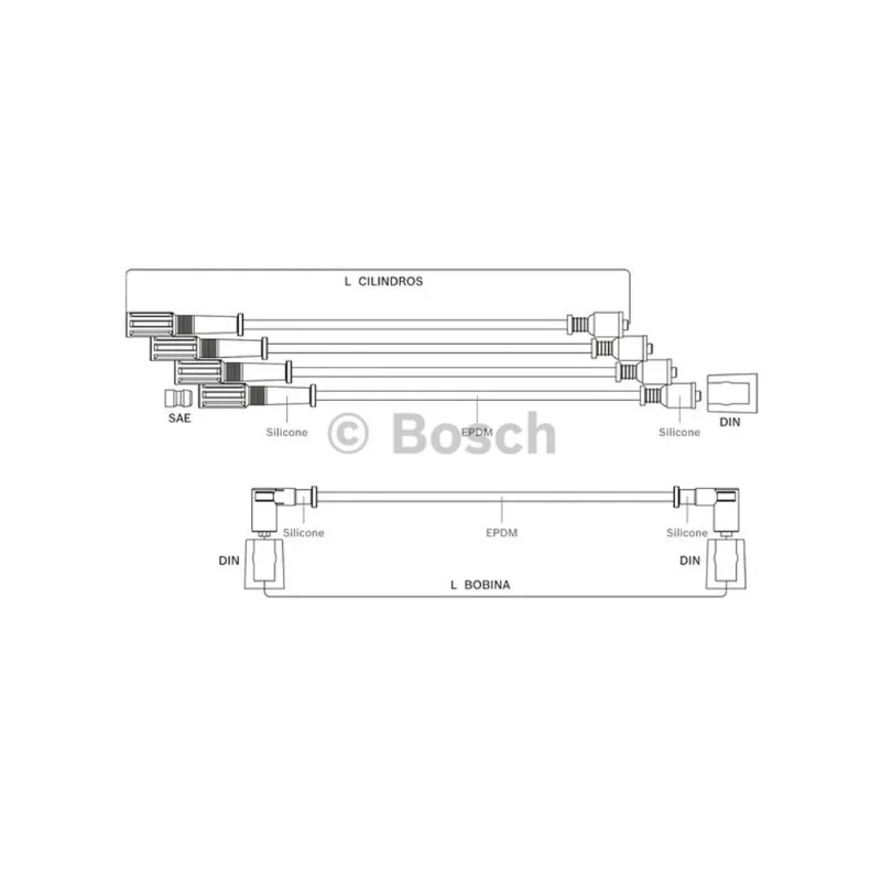 Cabo Vela Power Spark Scfia057 9295080057 Bosch