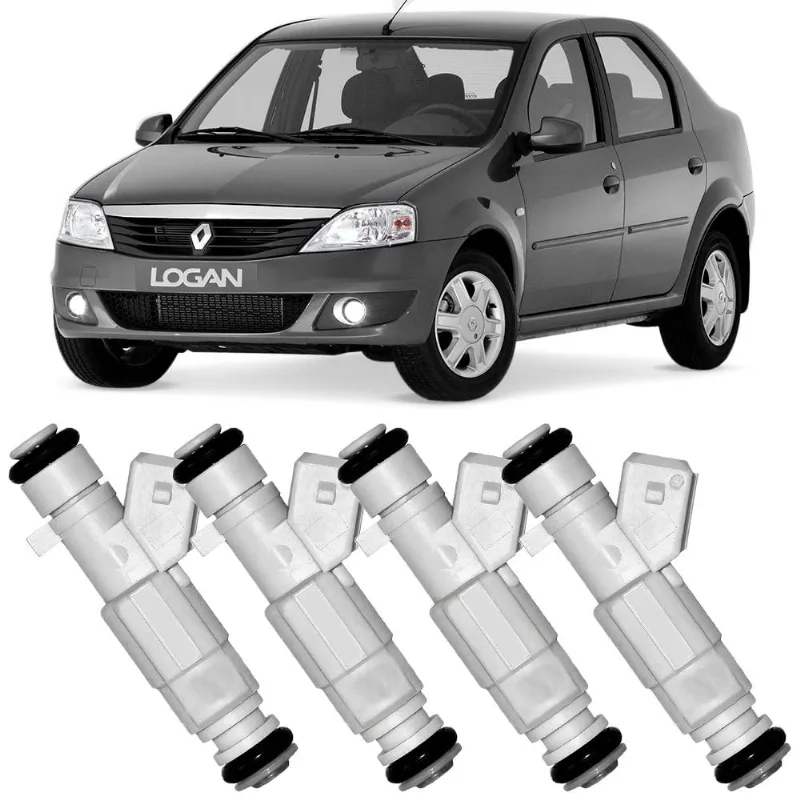 Kit 4 Bico Injetor Logan Sandero Symbol 2007-2014 Bosch 0280