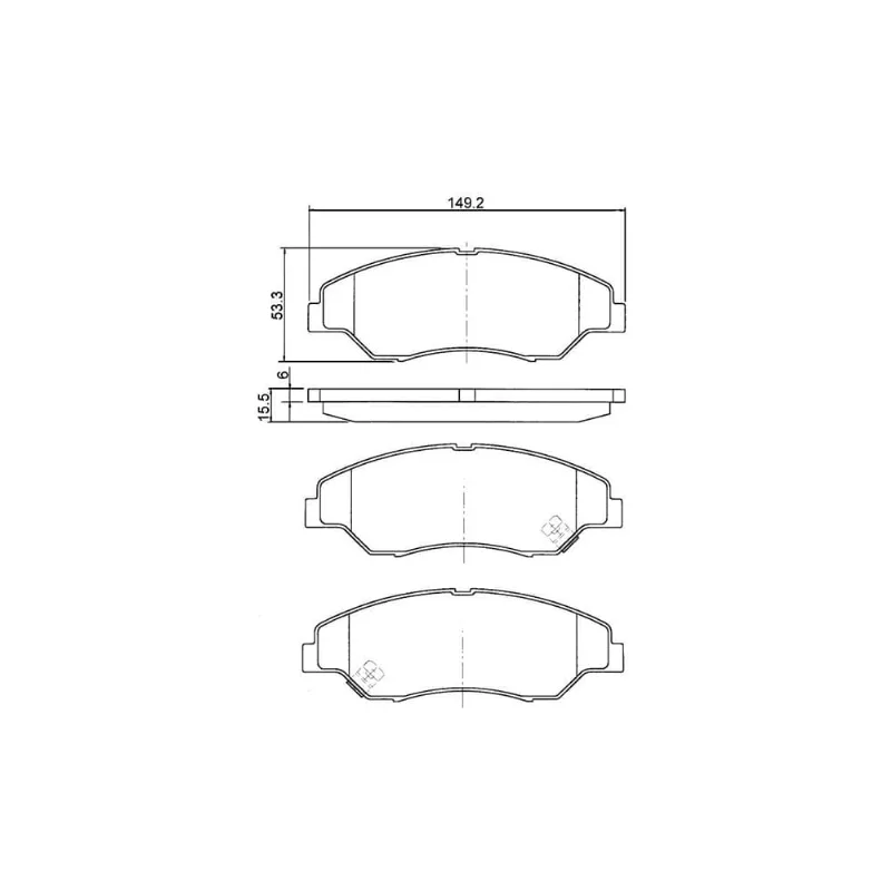 Pastilha Freio Convencional Dianteira Com Alarme Bb486 0986Bb0173 Bosch