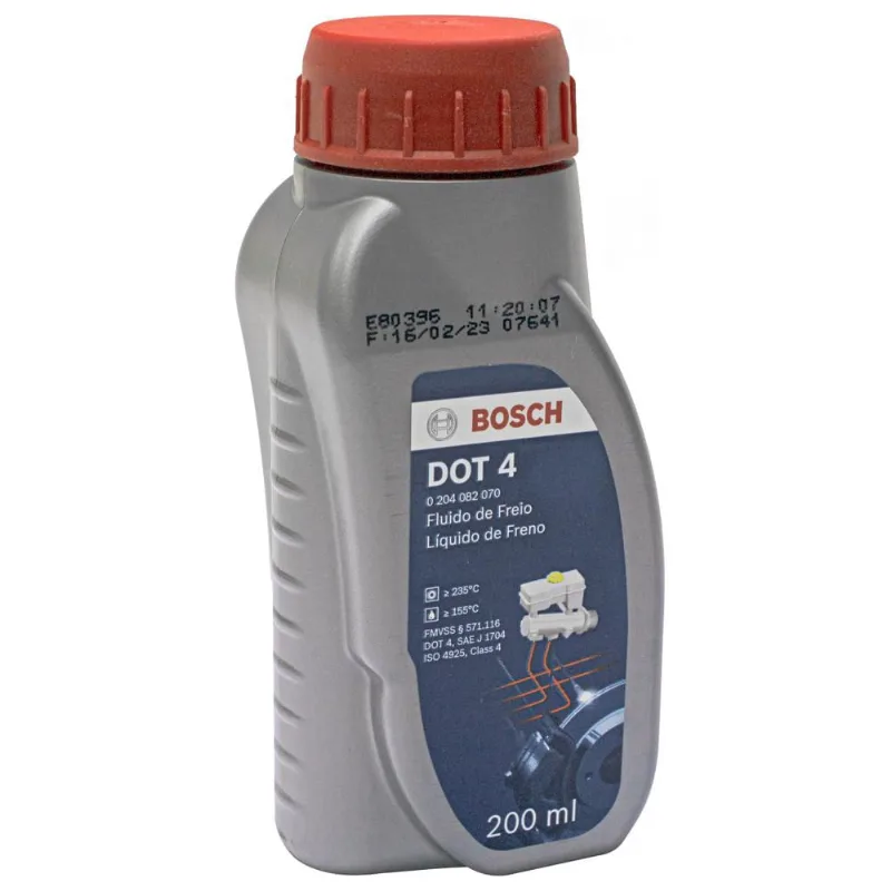 Óleo Do Freio 200ML DOT4 Bosch Bendix - bosch - 0204082070