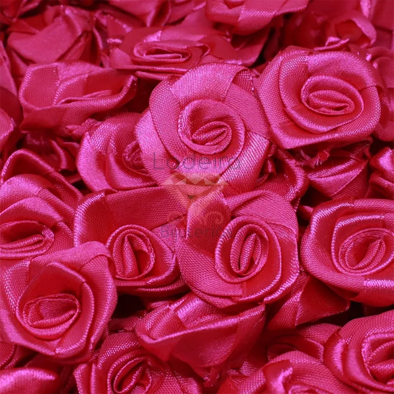 Flor Rococo 30Mm Em Cetim Com 500 Peças 007 - Rosa Pink