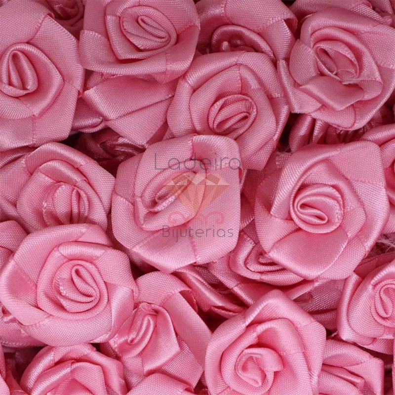 Flor Rococo 30Mm Em Cetim Com 500 Peças Pe018 - Rosa Velho