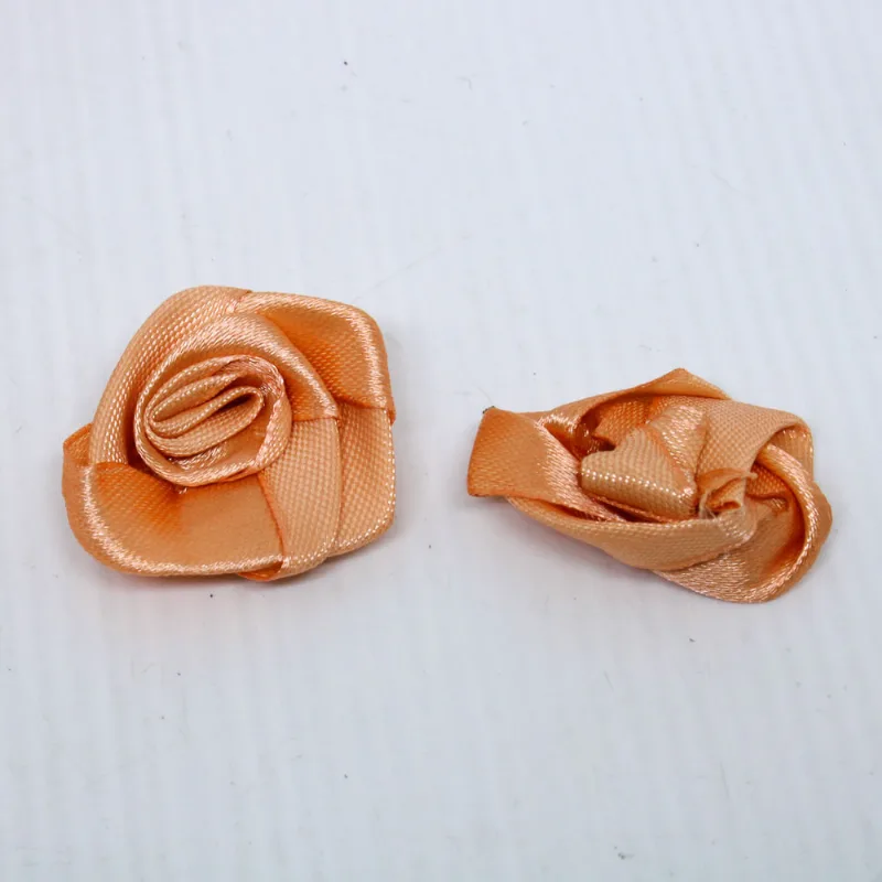 Flor Rococo 30Mm Em Cetim Com 500 Peças 056 - Marrom Claro