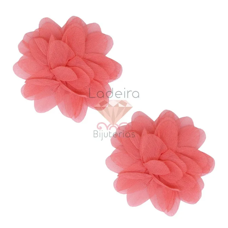 Flor Mil Pétalas De Tecido 7Cm - 100Pcs Pe019 - Goiaba