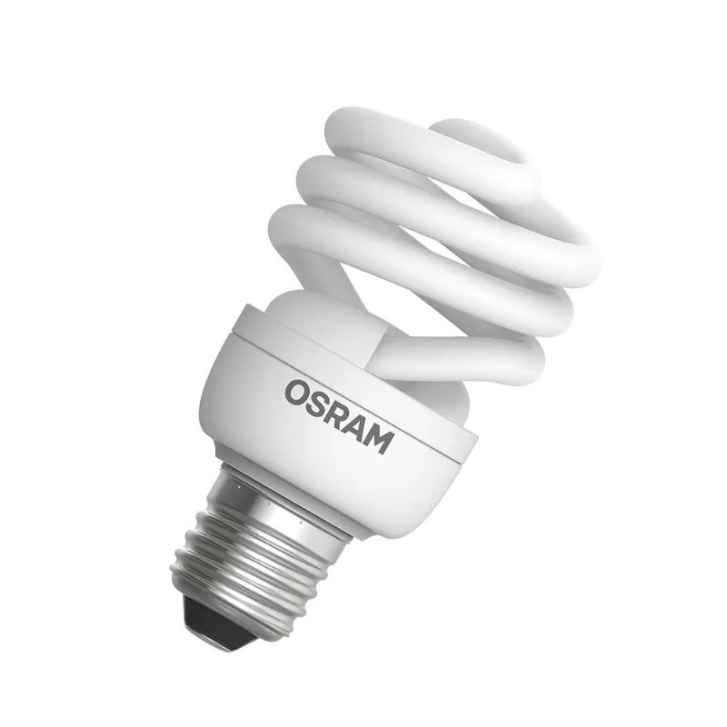 Lâmpada eletrônica fluorescente Twist 8.0Hs 220V 13W 2700K amarela Osram