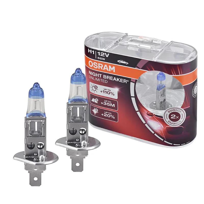 Lâmpada H1 3400K 12V 55W - Night Breaker Unlimited 64150NBU Osram