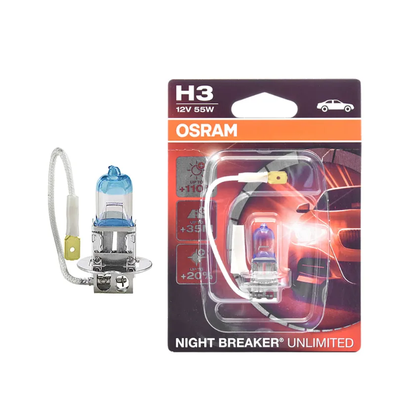 Lâmpada H3 3400K 12V 55W - Night Breaker Unlimited 64151NBU Osram